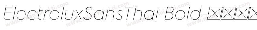 ElectroluxSansThai Bold字体转换
